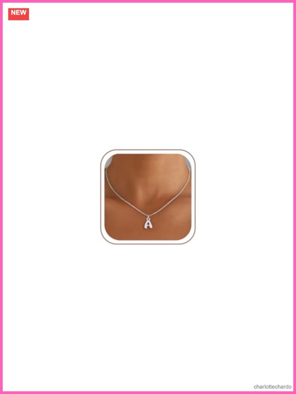 Silver Plated Initial Necklace Bubble Letter Pendant 16"+2" Gift for Mom